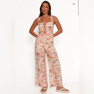 Petal & Pup Women's Devina Pants, Tan Print, Medium